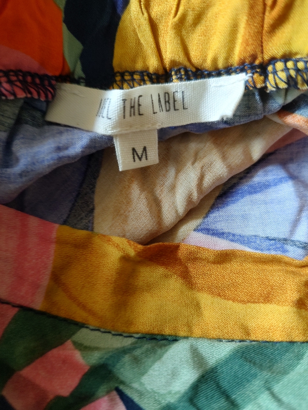Abel The Label Vibrant Multi-Color Floral Midi Skirt Bohemian Medium Rayon - Picture 3 of 4